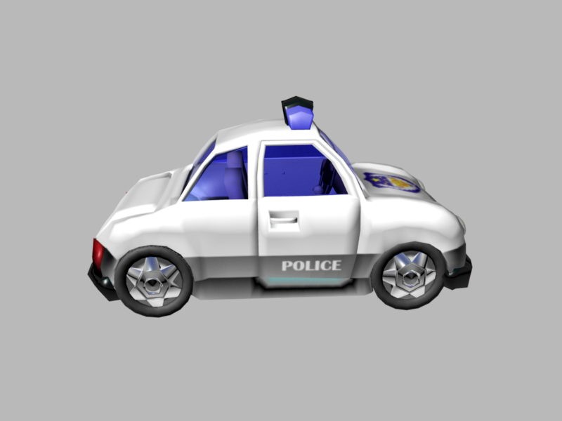 Police Wagon Cartoon 3d rendering