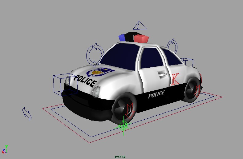 Police Wagon Cartoon 3d rendering