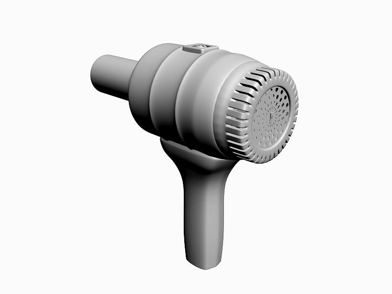 Professional Hair Dryer 3d rendering