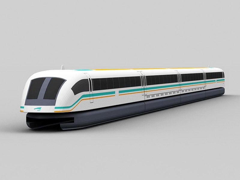 Maglev Train 3d rendering