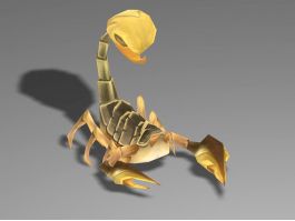 Yellow Ground Scorpion 3d model preview