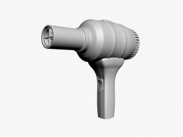 Professional Hair Dryer 3d model preview