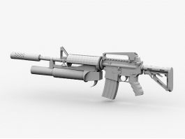 Military M4A1 Carbine 3d preview