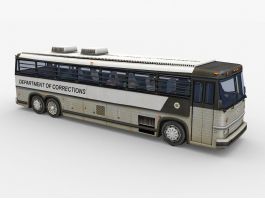 Old Prison Bus 3d preview