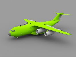 Green Transport Plane 3d model preview