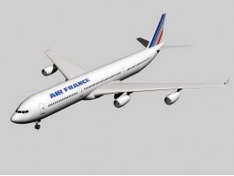 Airbus A340-300 Jet Airliner 3d preview
