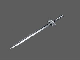 Dark Steel Sword 3d preview