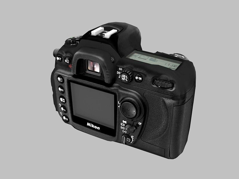 NIKON D200 DSLR Camera 3d model 3ds Max files free