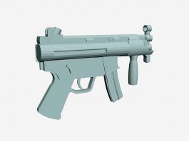 MP5K Submachine Gun 3d model preview