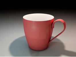 Red Coffee Mug 3d model preview