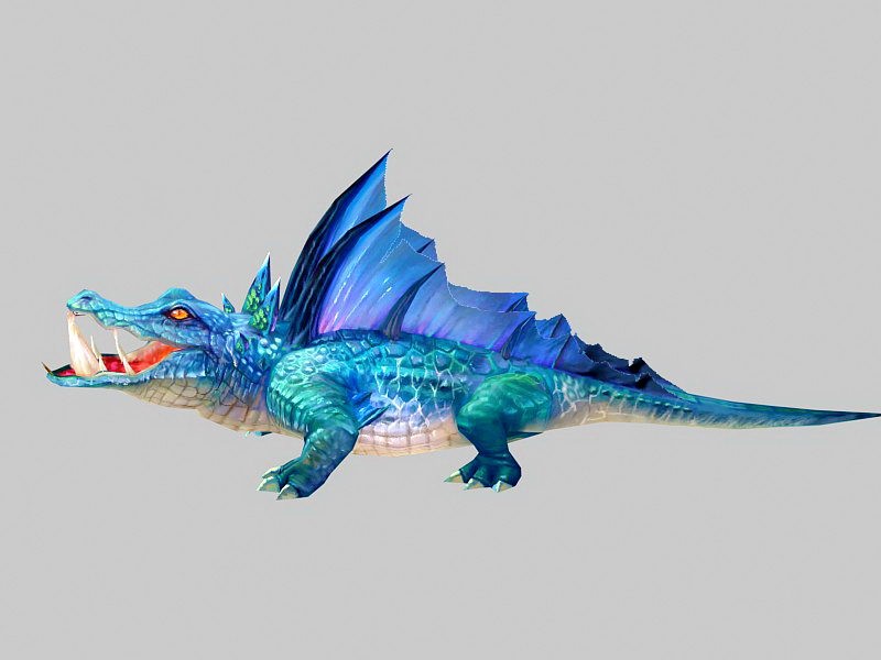 Scary Crocodile 3d rendering