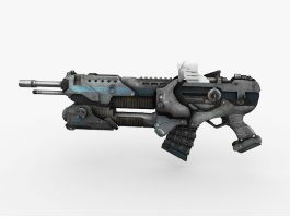 Futuristic Assault Rifle 3d model preview
