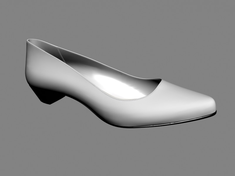 White Court Shoes 3d rendering