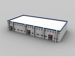 Small Factory Building 3d model preview