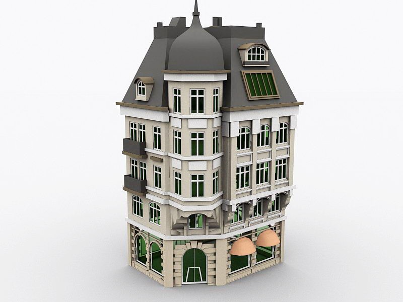Bankhaus Bank House 3d rendering