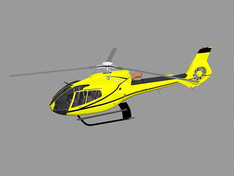 Eurocopter EC130 Helicopter 3d rendering