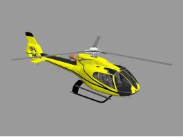 Eurocopter EC130 Helicopter 3d model preview