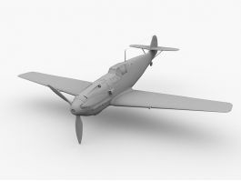 Bf 109G Fighter 3d model preview