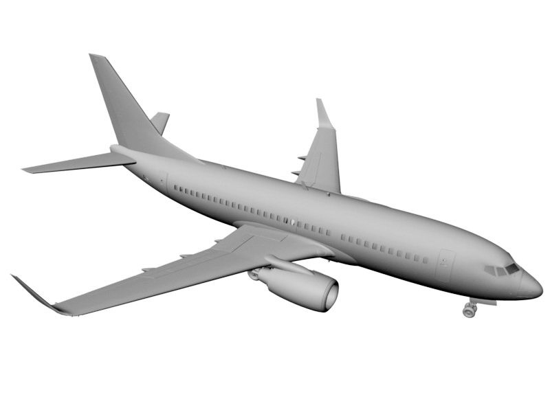 Commercial Airliner 3d rendering