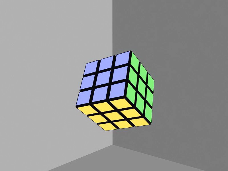 Magic Cube Toy 3d rendering