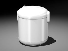 White Rice Cooker 3d model preview
