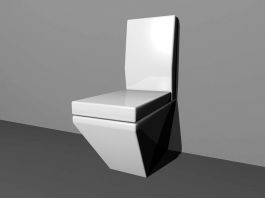 One Piece Toilet 3d model preview