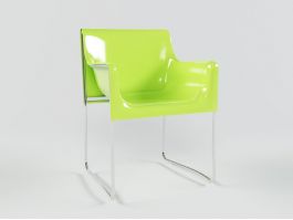 Green Plastic Chair 3d model preview