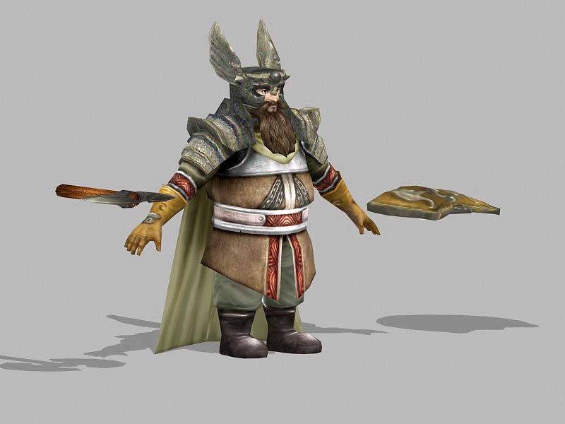 Dwarf Runelord Concept Art 3d rendering
