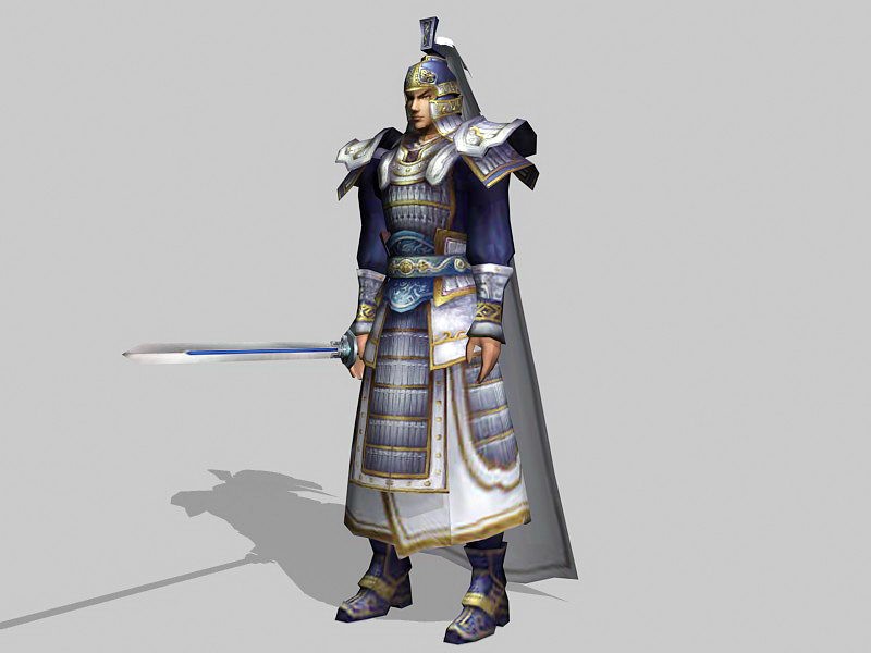 Ancient Chinese Warlord 3d rendering