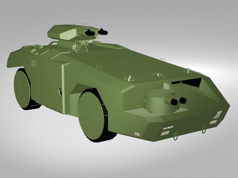APC Armored Fighting Vehicle 3d rendering