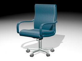 Blue Desk Chair 3d preview