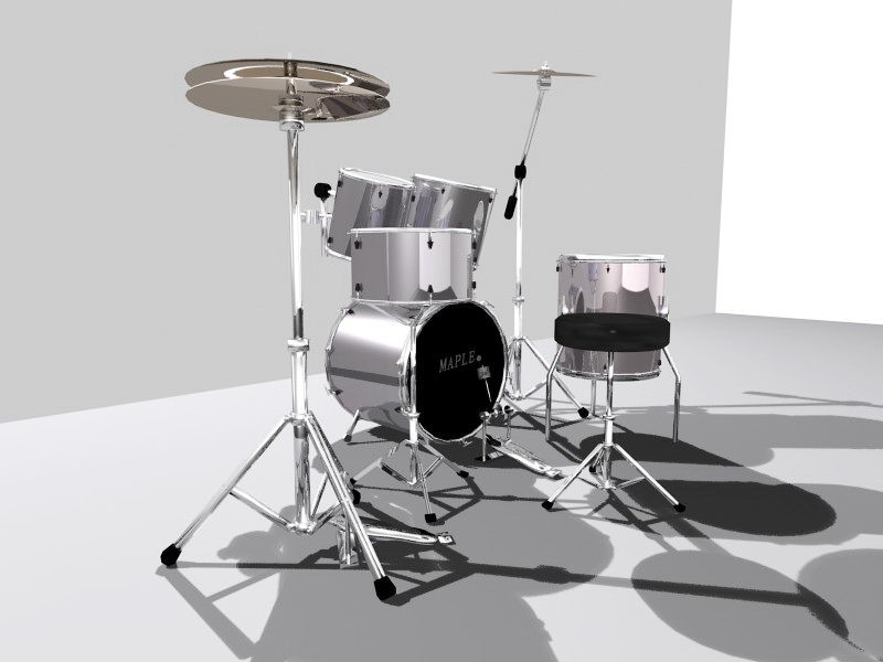 Full Drum Set 3d rendering