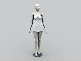 Mannequin in Lingerie 3d model preview