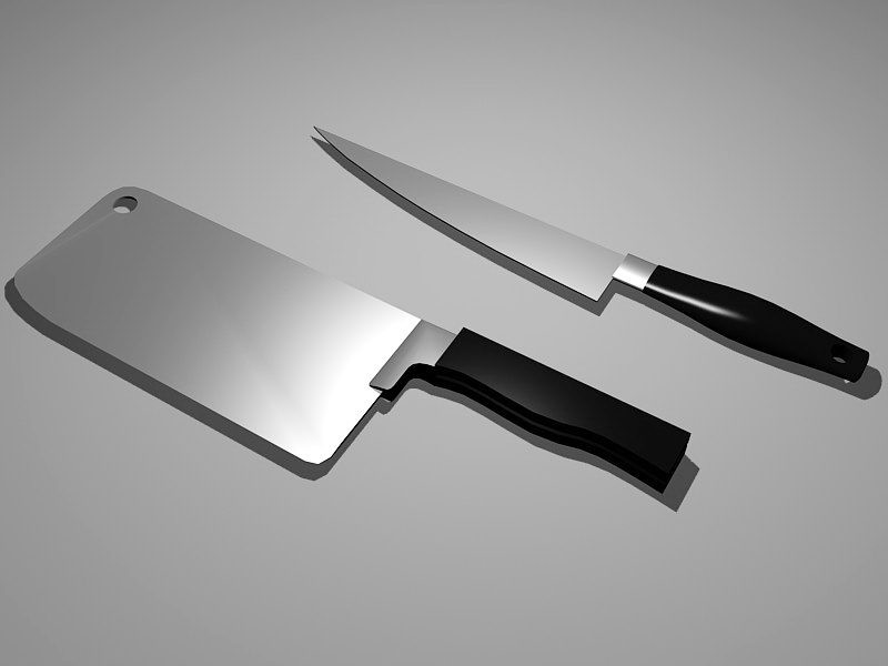 Kitchen Knives 3d rendering