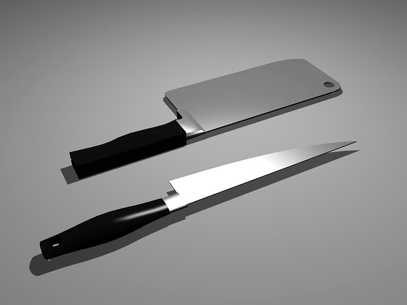 Kitchen Knives 3d rendering