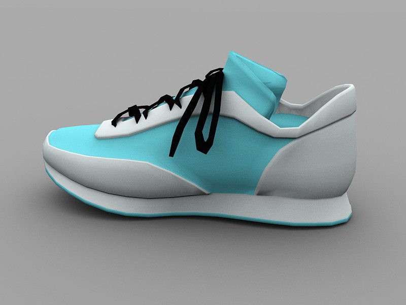 Blue Sneaker 3d rendering