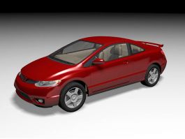 Honda Civic Sport Red 3d preview