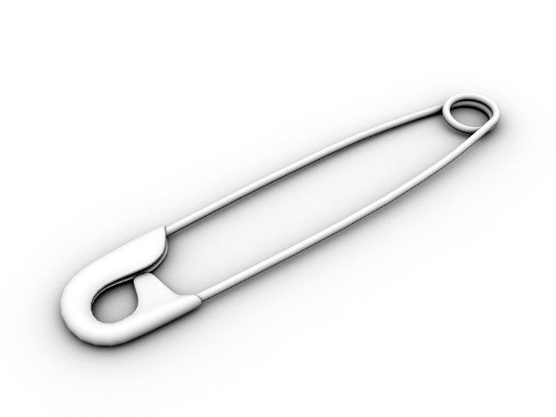 Safety Pin 3d rendering