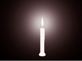 Beautiful Burning Candle 3d model preview