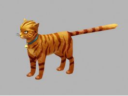 Beautiful Orange Cat 3d model preview