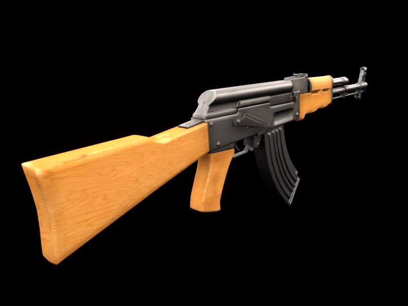 Soviet AK-47 3d rendering