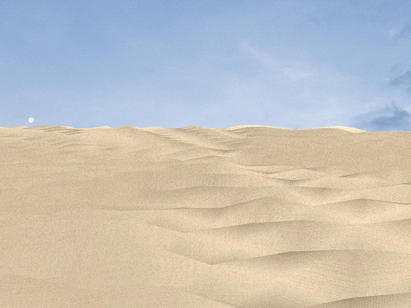 Desert Sand Dunes 3d rendering