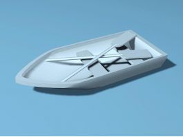Lake Pond Boat 3d model preview