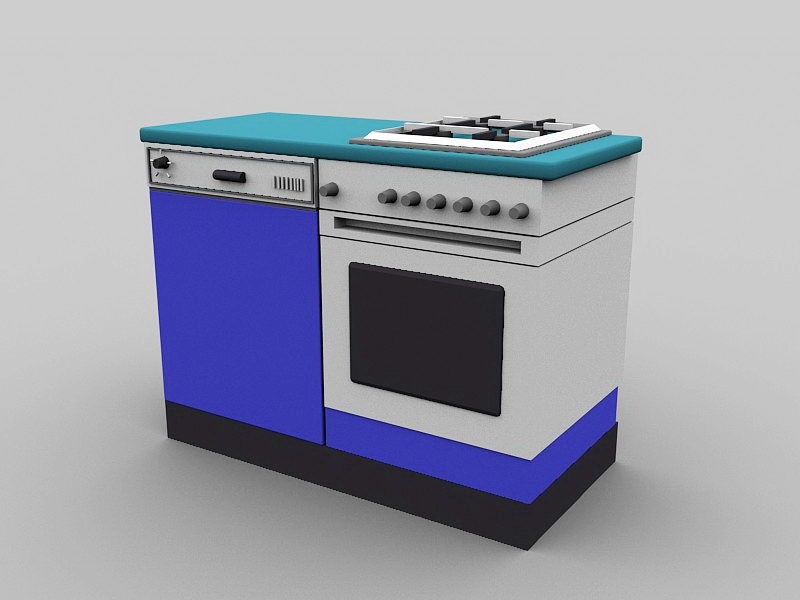 Cooking Stove 3d rendering