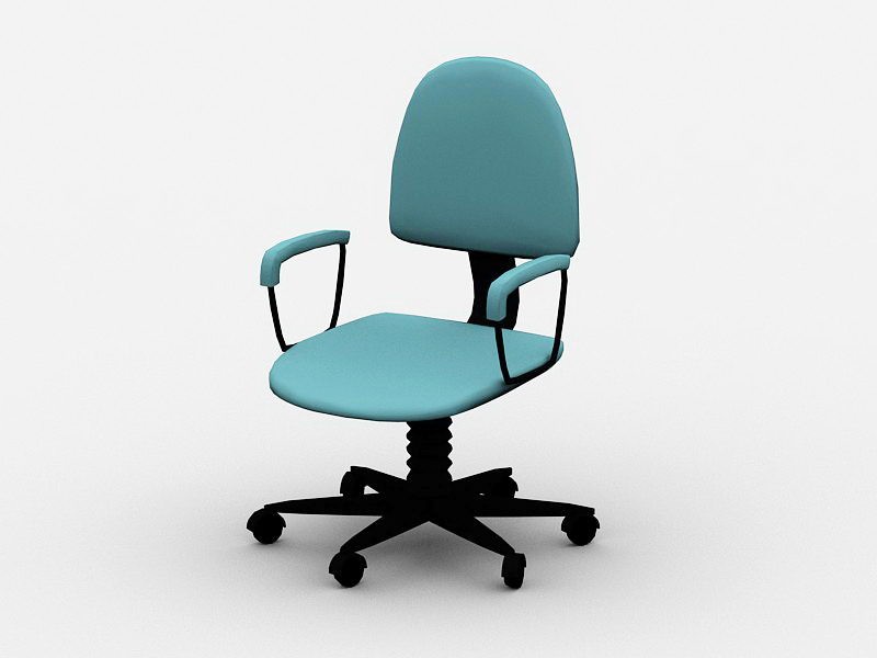 Fabric Desk Chair 3d rendering