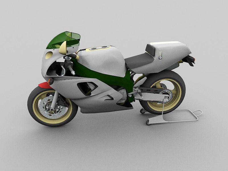 Yamaha YZF750R Motorbike 3d rendering