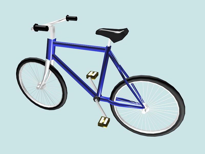 Single Speed Bicycle 3d rendering
