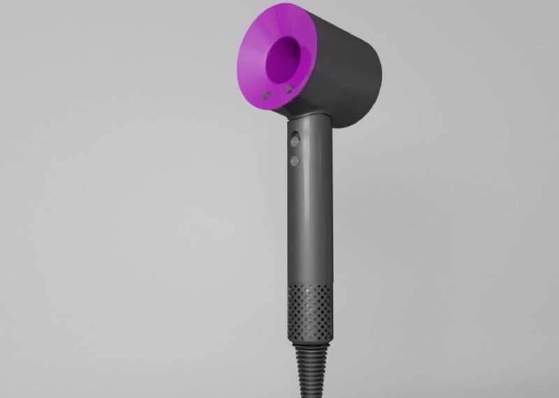 Dyson Supersonic Hair Dryer 3d rendering