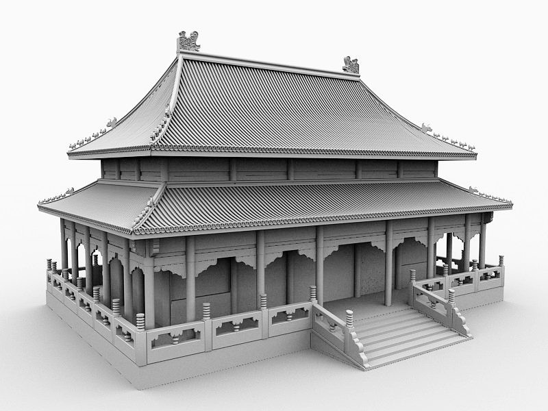 Chinese Royal Palace 3d rendering