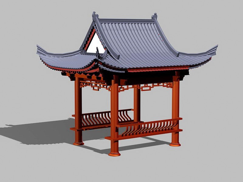 Oriental Pavilion 3d rendering